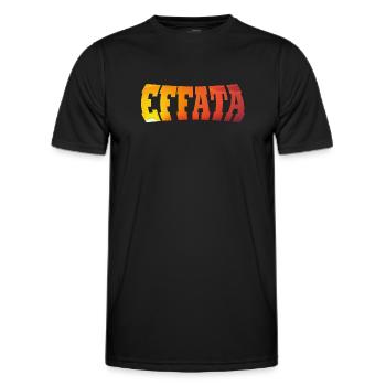 EFFATA - Men's Functional T-Shirt - black - Front - AI Model Male 178 dark (178cm)