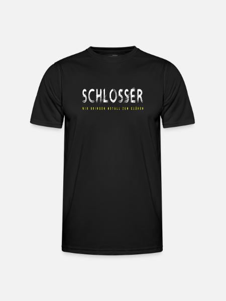 Schlosser Handwerker Design - Männer Funktions-T-Shirt - Schwarz