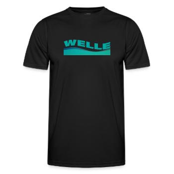 WAVE - Men's Functional T-Shirt - black - Front - AI Model Male 178 dark (178cm)