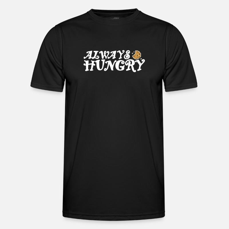Always hungry bright design - Men's Functional T-Shirt - black