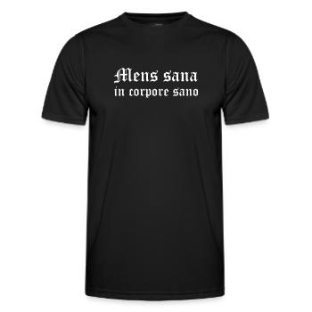 Mens sana in corpore sano - Men's Functional T-Shirt - black - Front - AI Model Male 178 dark (178cm)
