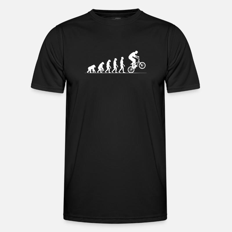 Evolution BMX Bicycle T-Shirt Motif - Men's Functional T-Shirt - black
