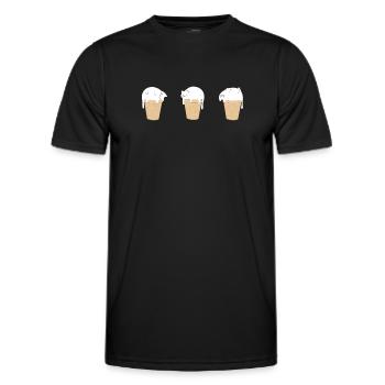 Glace Chat Bébé Glace - T-shirt sport Homme - noir - Devant - AI Model Male 178 dark (178cm)