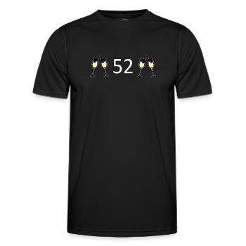 52.Geburtstag 52 Jahre Jubiläum 52 Zahl 52 - Männer Funktions-T-Shirt - Schwarz - Vorne - AI Model Male 178 dark (178cm)
