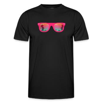 Lunettes de soleil - Lunettes de soleil - T-shirt sport Homme - noir - Devant - AI Model Male 178 dark (178cm)