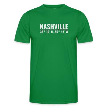 Nashville Koordinaten Shirt - Männer Funktions-T-Shirt - Kelly Green - Vorne - AI Model Male 178 dark (178cm)