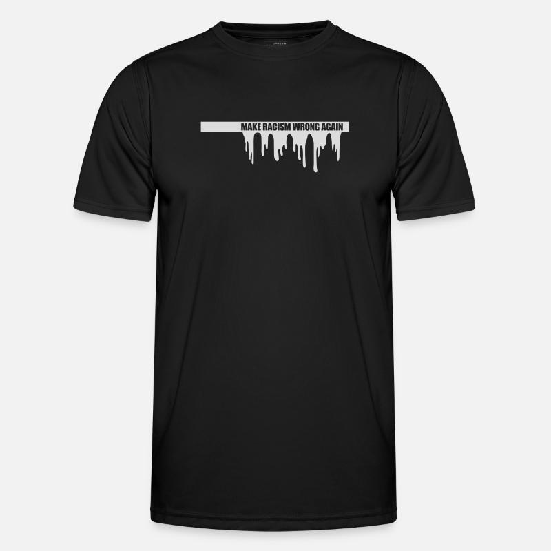 make racism wrong again - Men's Functional T-Shirt - black