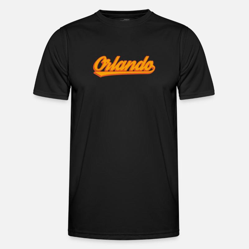 Orlando Retro Script - Men's Functional T-Shirt - black