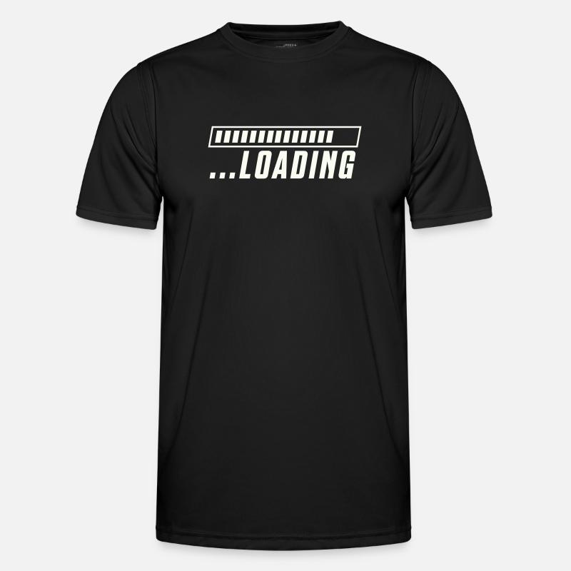 Ladebalken Loading Fortschritt - Männer Funktions-T-Shirt - Schwarz