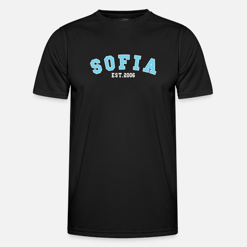 Sofia gegründet 2006 - Männer Funktions-T-Shirt - Schwarz