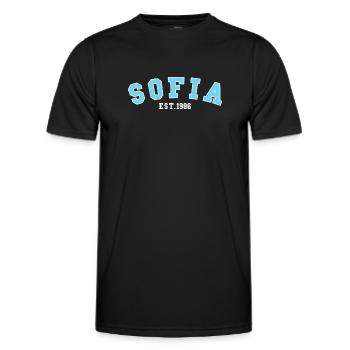 Sofia gegründet 1986 - Männer Funktions-T-Shirt - Schwarz - Vorne - AI Model Male 178 dark (178cm)