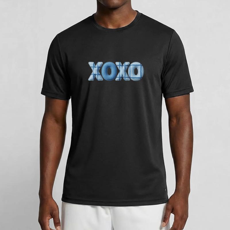 XOXO Patchwork Look mit Stoff Optik Männer Funktions-T-Shirt