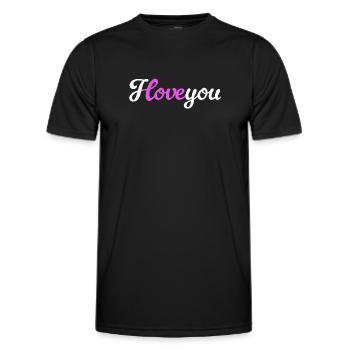 I love you Love Love Declaration Love Wedding - Men's Functional T-Shirt - black - Front - AI Model Male 178 dark (178cm)