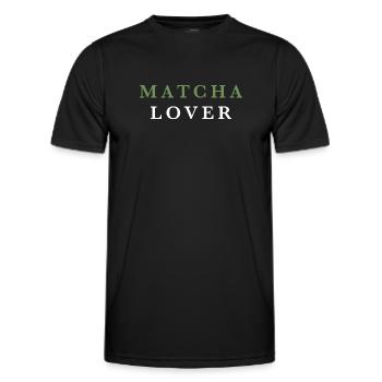Amoureux du matcha et du thé vert - T-shirt sport Homme - noir - Devant - AI Model Male 178 dark (178cm)