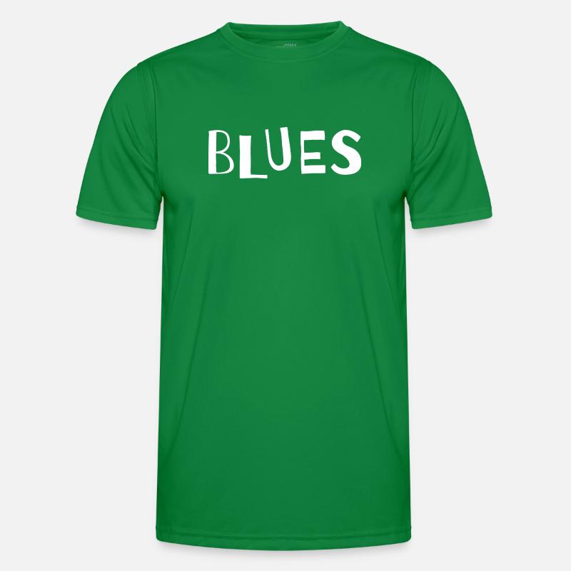 Distressed Blues Typography Men's Functional T-Shirt
