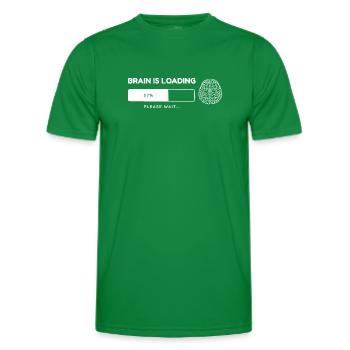 Brain is charging - Men's Functional T-Shirt - kelly green - Front - AI Model Male 178 dark (178cm)