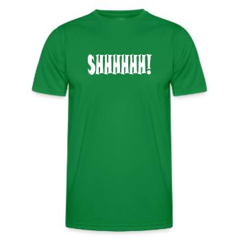 Chut ! Typographie minimaliste - T-shirt sport Homme - vert - Devant - AI Model Male 178 dark (178cm)