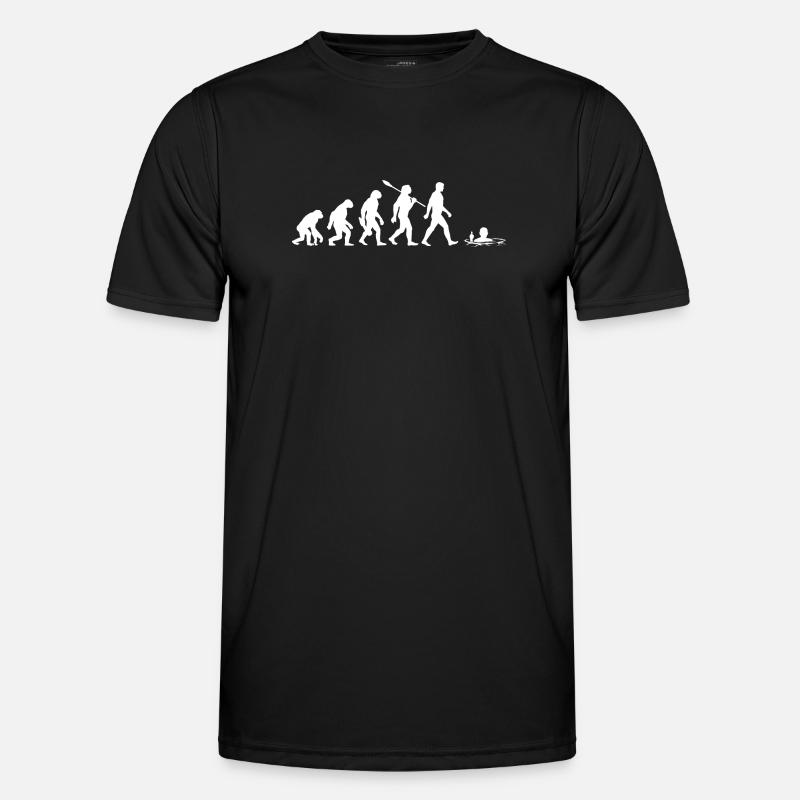 Evolution - Eisbader - Winterbaden - Eisbaden - Männer Funktions-T-Shirt - Schwarz