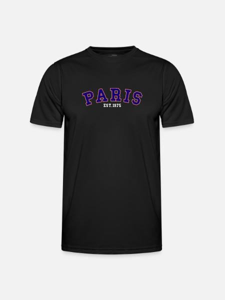 PARIS_EST_1975 - Männer Funktions-T-Shirt - Schwarz