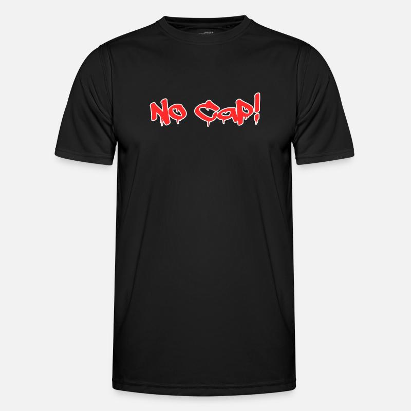 No Cap! - Graffiti Style - Männer Funktions-T-Shirt - Schwarz