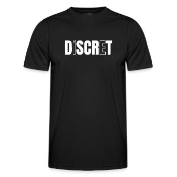 DISCRET !  - T-shirt sport Homme - noir - Devant - AI Model Male 178 dark (178cm)