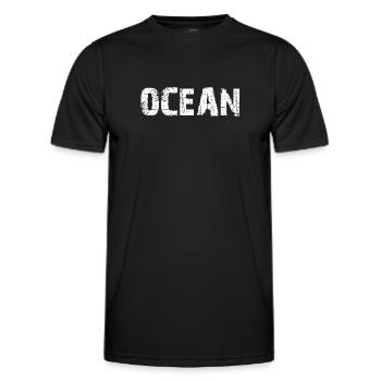 Ocean - Men's Functional T-Shirt - black - Front - AI Model Male 178 dark (178cm)