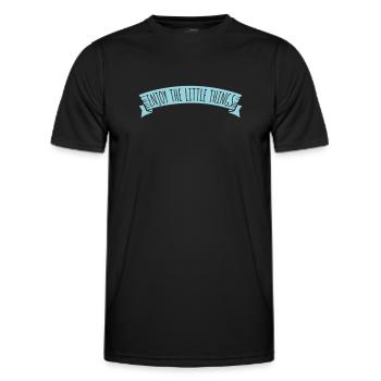 Enjoy The Little Things Dankbarkeit Achtsamkeit - Männer Funktions-T-Shirt - Schwarz - Vorne - AI Model Male 178 dark (178cm)