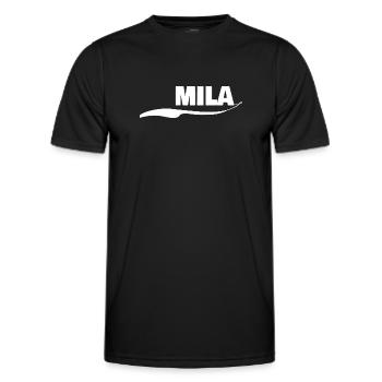 Mila als Geschenk - Männer Funktions-T-Shirt - Schwarz - Vorne - AI Model Male 178 dark (178cm)