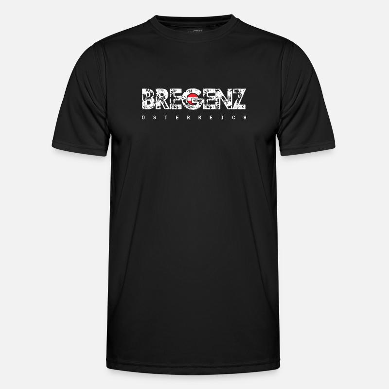 Bregenz - Männer Funktions-T-Shirt - Schwarz