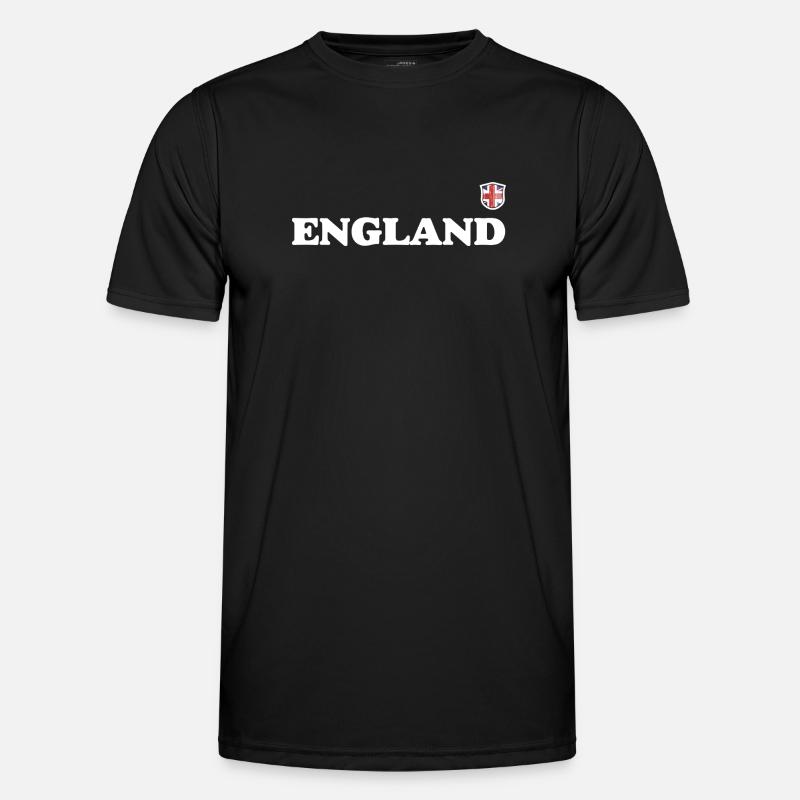 England Crest Typography - Men's Functional T-Shirt - black