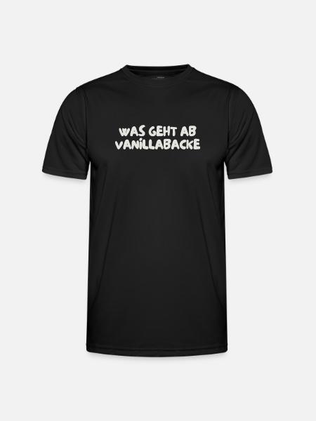 was geht ab vanillabacke - Männer Funktions-T-Shirt - Schwarz