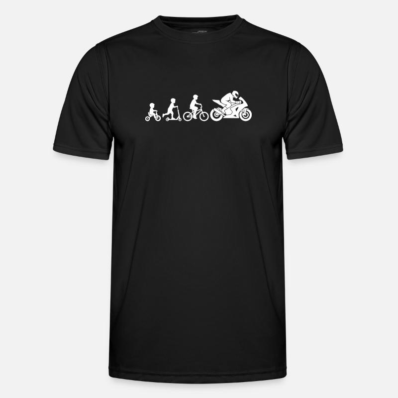 Movement Evolution: Bicycle to Motorcycle - Men's Functional T-Shirt - black