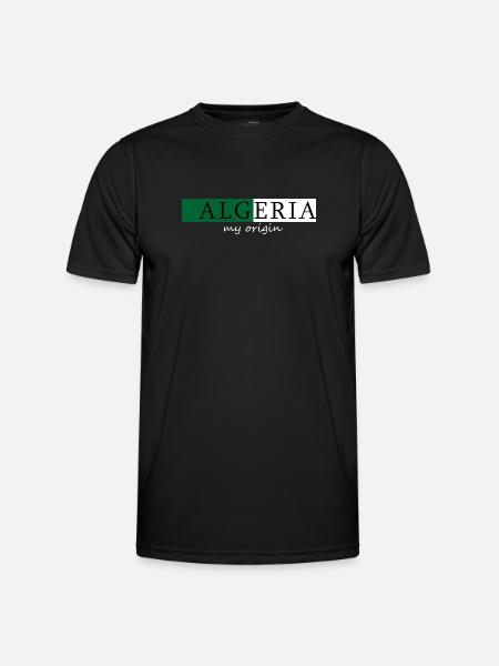 Algerien Meine Herkunft - Männer Funktions-T-Shirt - Schwarz