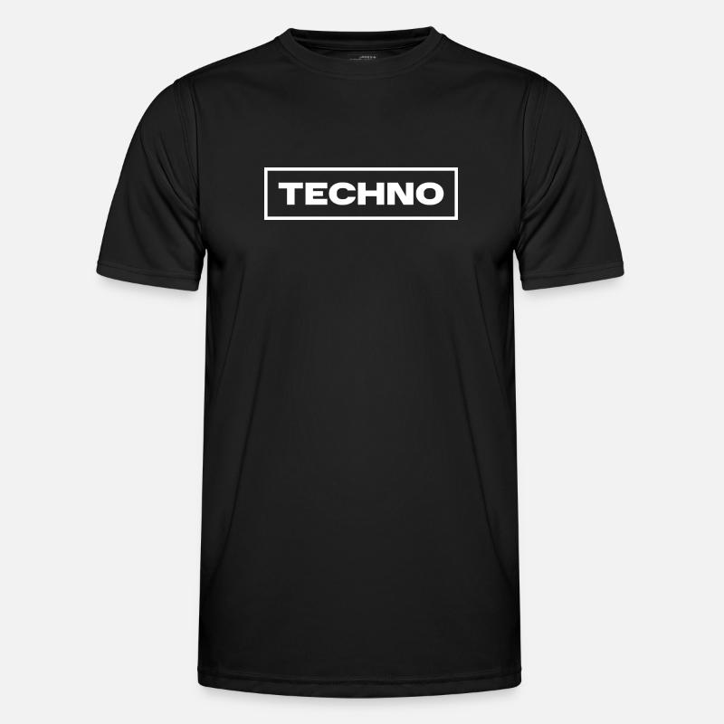 Conception de logo de musique techno - T-shirt sport Homme - noir