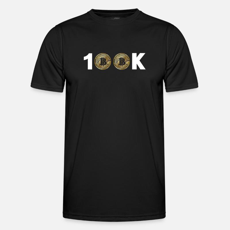 Bitcoin Bitcoin BTC 100k Kryptowährung - Männer Funktions-T-Shirt - Schwarz