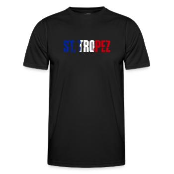 St. Tropez Frankreich Saint Tropez - Männer Funktions-T-Shirt - Schwarz - Vorne - AI Model Male 178 dark (178cm)