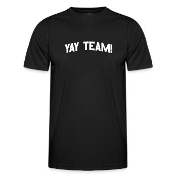 Hourra, l’équipe ! Hourra, équipe de fans de sport sans méfiance - T-shirt sport Homme - noir - Devant - AI Model Male 178 dark (178cm)