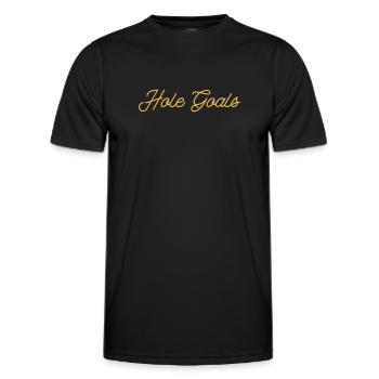 Hole Goals Golf Spruch - Männer Funktions-T-Shirt - Schwarz - Vorne - AI Model Male 178 dark (178cm)