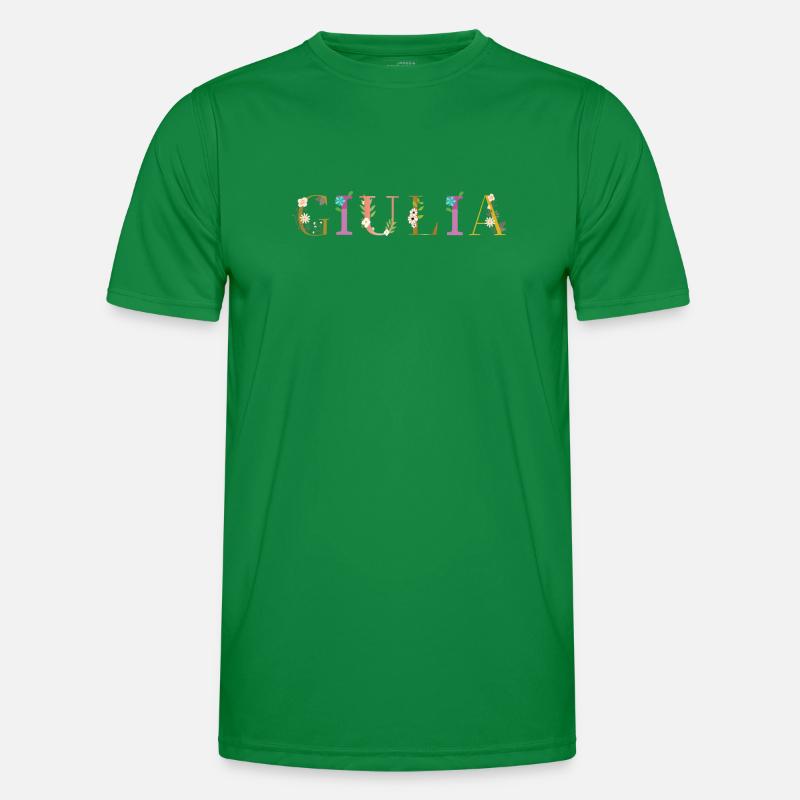 Le nom de GIULIA décoré de fleurs T-shirt sport Homme