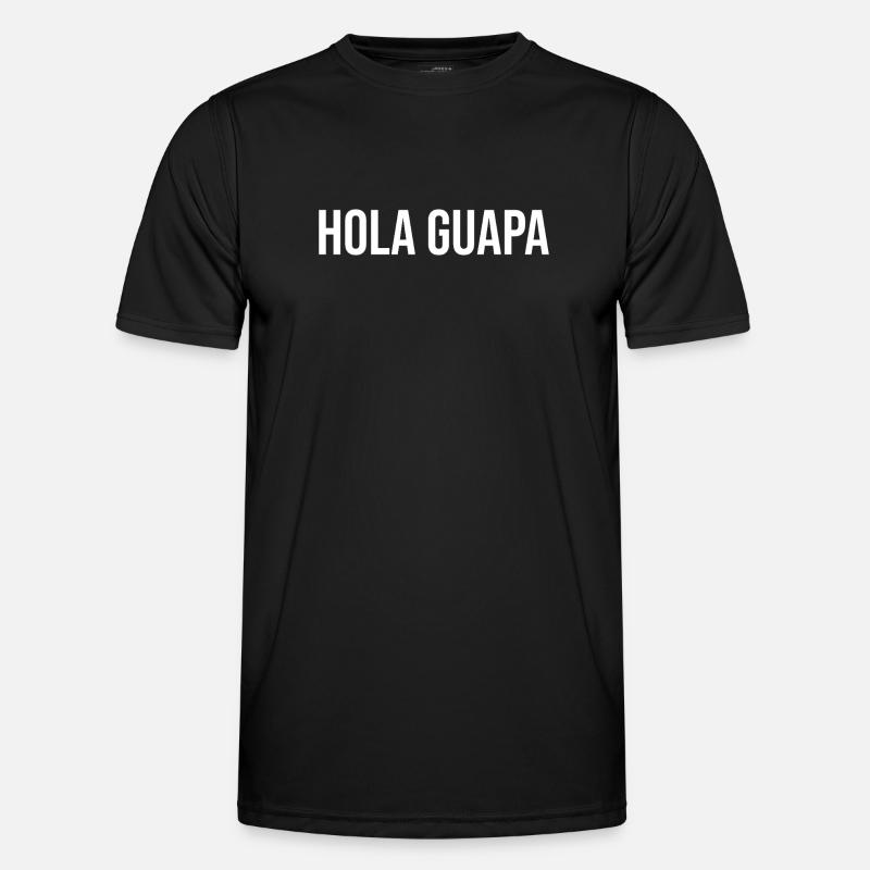 Hallo Hübsche. - Männer Funktions-T-Shirt - Schwarz