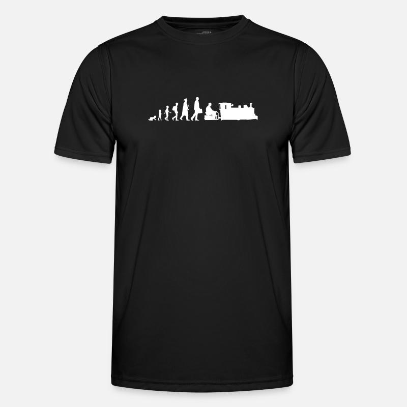 Eisenbahnfreund Entwicklung - Männer Funktions-T-Shirt - Schwarz