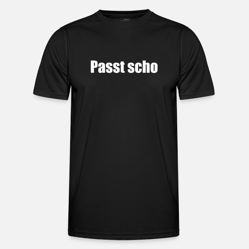 Passt scho - Männer Funktions-T-Shirt - Schwarz