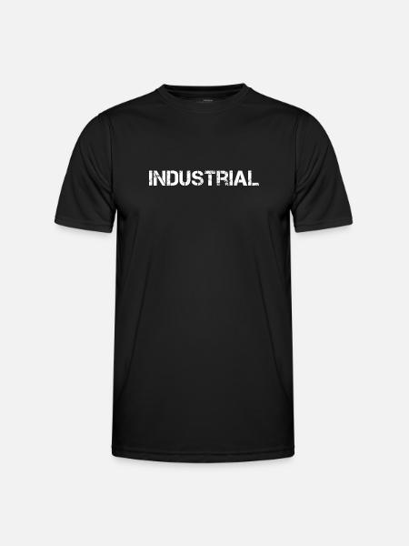 Logo du rock industriel - T-shirt sport Homme - noir
