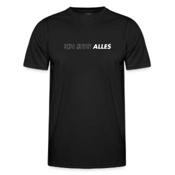 Ich Sehe Alles - Männer Funktions-T-Shirt - Schwarz - Vorne - AI Model Male 178 dark (178cm)