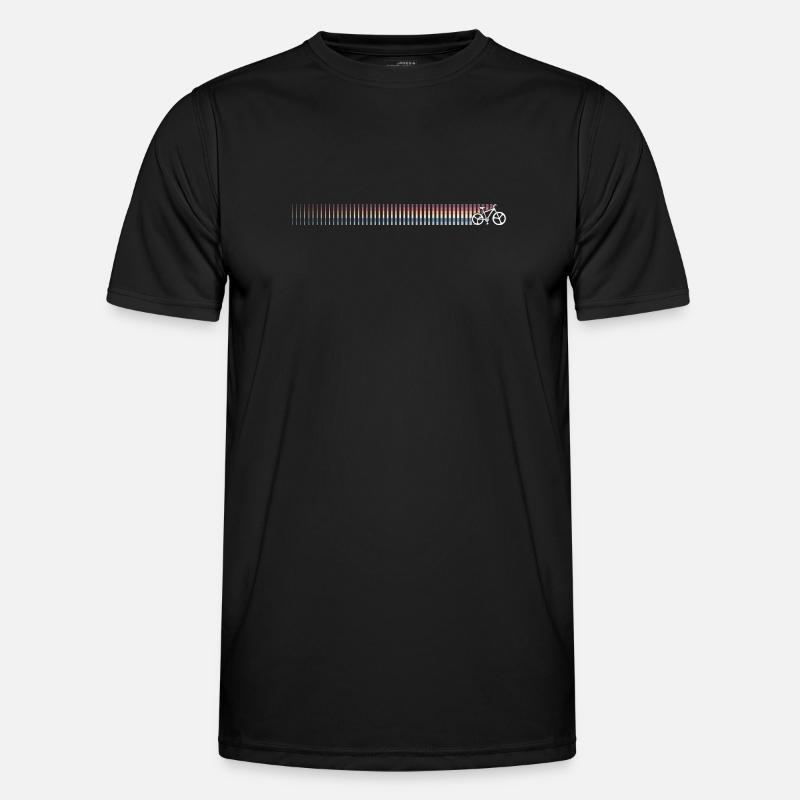 Gradient Barcode Sunset - Men's Functional T-Shirt - black