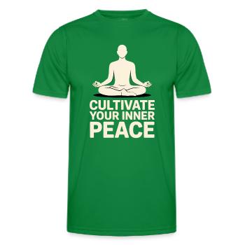 Qigong Tai Chi - Men's Functional T-Shirt - kelly green - Front - AI Model Male 178 dark (178cm)