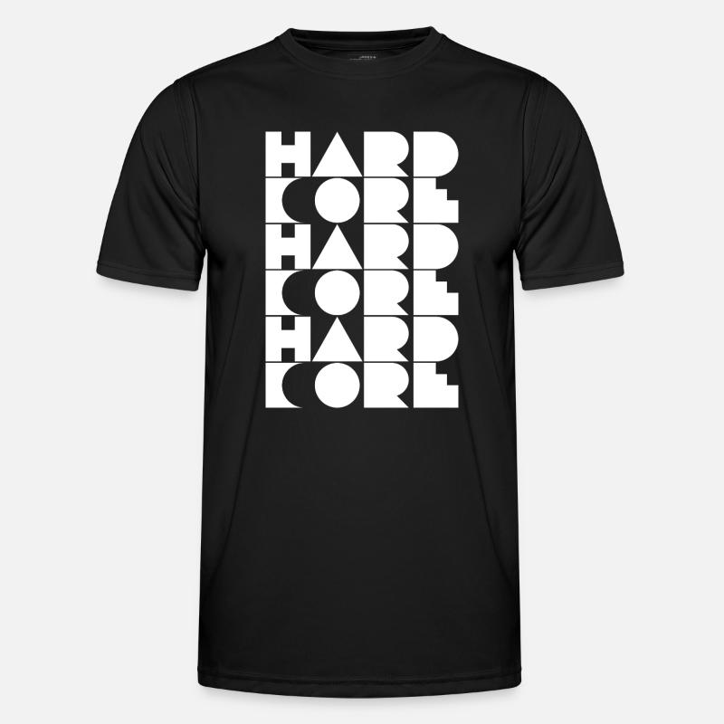 Hardcore Grid Typografi - Funktionsshirt til herrer - sort