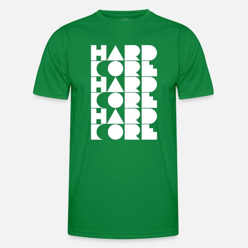 Hardcore Grid Typography Men's Functional T-Shirt