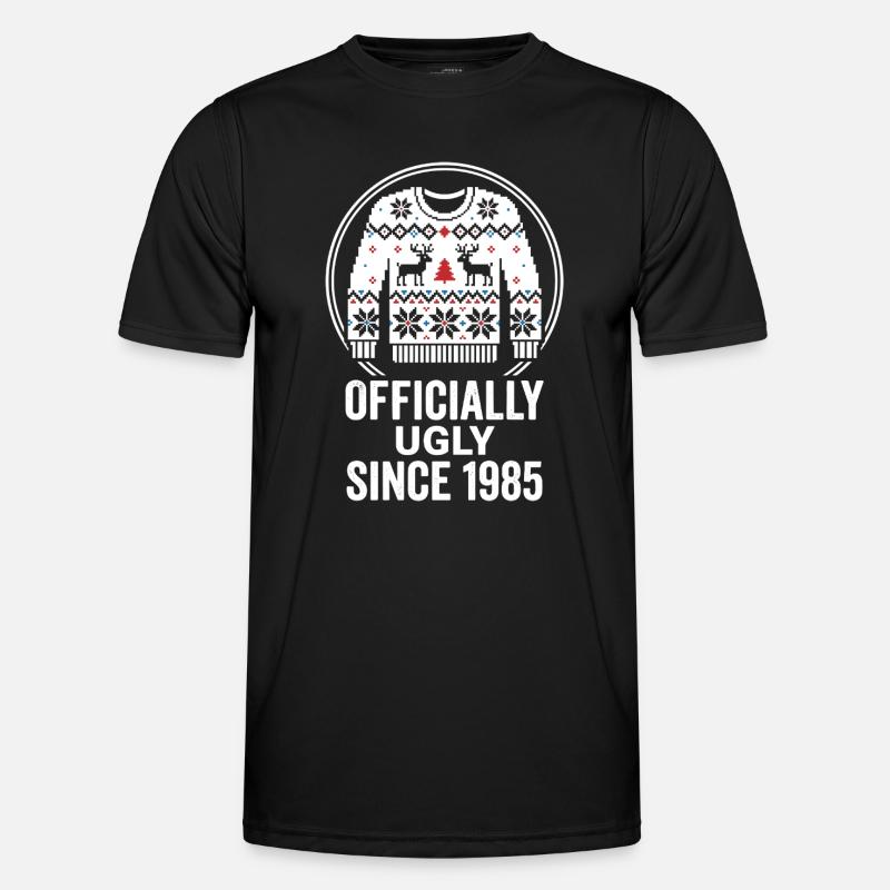 Offiziell Ugly 1985 Weihnachtspullover - Männer Funktions-T-Shirt - Schwarz