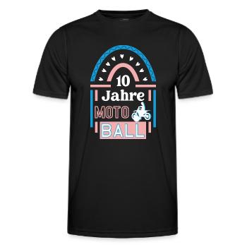 10 Jahre Motoball Jubiläum Motoballspieler Jubi - Männer Funktions-T-Shirt - Schwarz - Vorne - AI Model Male 178 dark (178cm)